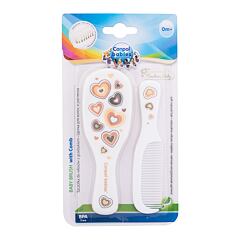 Glavnik za lase Canpol babies Newborn Baby Baby Brush With Comb Hearts 1 kos