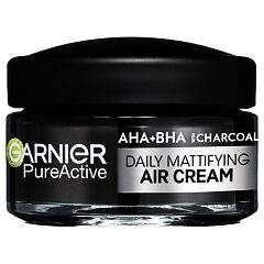 Dnevna krema za obraz Garnier Pure Active AHA + BHA Charcoal Daily Mattifying Air Cream 50 ml