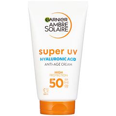 Zaščita pred soncem za obraz Garnier Ambre Solaire Super UV Hyaluronic Acid Anti-Age Cream SPF50 50 ml