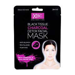 Maska za obraz Xpel Body Care Black Tissue Charcoal Detox Facial Mask 28 ml