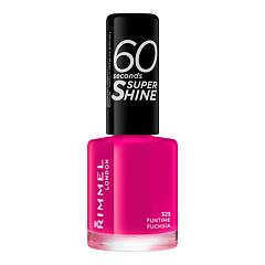 Lak za nohte Rimmel London 60 Seconds Super Shine 8 ml 323 Funtime Fuchsia