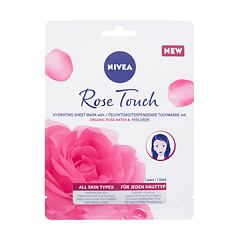 Maska za obraz Nivea Rose Touch Hydrating Sheet Mask 1 kos