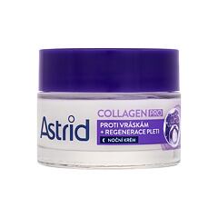 Nočna krema za obraz Astrid Collagen PRO Anti-Wrinkle And Regenerating Night Cream 50 ml