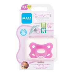 Duda MAM Comfort 2 Silicone Pacifier 2-6m Pink 1 kos