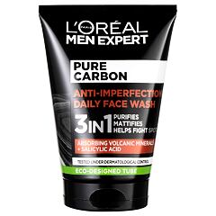 Čistilni gel L'Oréal Paris Men Expert Pure Carbon Anti-Imperfection 3in1 100 ml