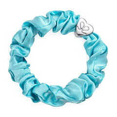 Elastika za lase By Eloise London Silk Scrunchie Silver Heart 1 kos Turquoise