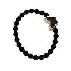 Elastika za lase By Eloise London Enamel Gold Butterfly 1 kos černá