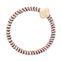 Elastika za lase By Eloise London Velvet Gold Quatrefoil 1 kos Soft Neutrals