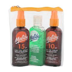 Zaščita pred soncem za telo Malibu Dry Oil Spray SPF15 100 ml Seti