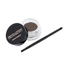 Gel za obrvi Makeup Revolution London Brow Pomade With Double Ended Brush 2,5 g Medium Brown