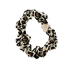 Elastika za lase By Eloise London Silk Scrunchie Gold Heart 1 kos Leopard
