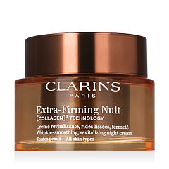 Nočna krema za obraz Clarins Extra-Firming Nuit Wrinkle Smoothing Revitalizing Night Cream za ponovno polnjenje 50 ml