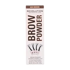 Puder za obrvi Makeup Revolution London Brow Powder Stamp & Stencil 0,65 g Ash Brown