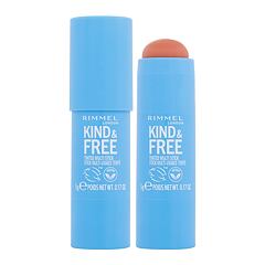 Rdečilo za obraz Rimmel London Kind & Free Tinted Multi Stick 5 g 004 Tangerine Dream