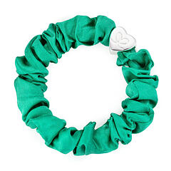 Elastika za lase By Eloise London Silk Scrunchie Silver Heart 1 kos Jungle Green