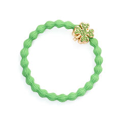 Elastika za lase By Eloise London Bling Charms Gold Diamanté Clover Leaf 1 kos Apple Green