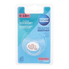 Duda Canpol babies Newborn Baby More Comfort Silicone Soother Hearts 6-18m 1 kos