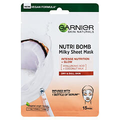 Maska za obraz Garnier Skin Naturals Nutri Bomb Coconut + Hyaluronic Acid 1 kos