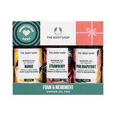 Gel za prhanje The Body Shop Foam & Merriment Shower Gel Trio 60 ml Seti