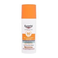 Zaščita pred soncem za obraz Eucerin Sun Oil Control Tinted Dry Touch Sun Gel-Cream SPF50+ 50 ml Medium