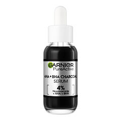 Serum za obraz Garnier Pure Active AHA + BHA Charcoal Serum 30 ml