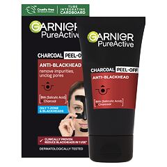 Maska za obraz Garnier Pure Active Charcoal Anti-Blackhead Peel-Off 50 ml