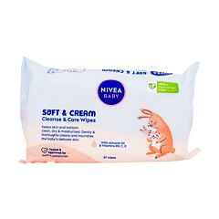 Čistilni robčki Nivea Baby Soft & Cream Cleanse & Care Wipes 57 kos