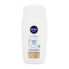 Zaščita pred soncem za obraz Nivea UV Face Specialist Derma Skin Clear SPF50+ 40 ml