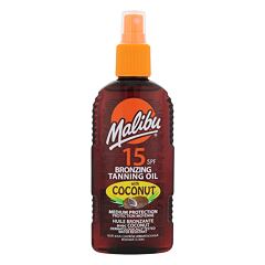 Zaščita pred soncem za telo Malibu Bronzing Tanning Oil Coconut SPF15 200 ml