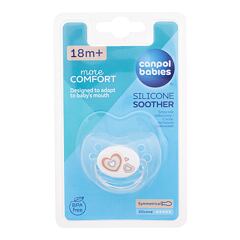 Duda Canpol babies Newborn Baby More Comfort Silicone Soother Hearts 18m+ 1 kos