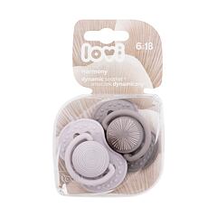 Duda LOVI Harmony Dynamic Soother Boy 6-18m 2 kos