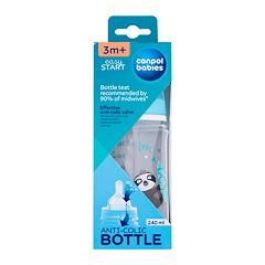 Otroška steklenička Canpol babies Exotic Animals Easy Start Anti-Colic Bottle Blue 3m+ 240 ml