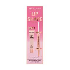 Glos za ustnice Makeup Revolution London Lip Shape 9 ml Pink Nude Seti