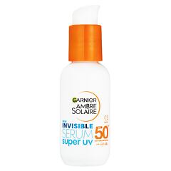 Zaščita pred soncem za obraz Garnier Ambre Solaire Super UV Invisible Serum SPF50+ 30 ml