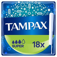 Tampon Tampax Non-Plastic Super 18 kos