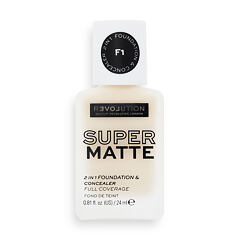 Puder Revolution Relove Super Matte 2 in 1 Foundation & Concealer 24 ml F1