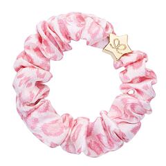Elastika za lase By Eloise London Silk Scrunchie Gold Star 1 kos Pink Leopard