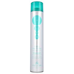 Lak za lase Kallos Cosmetics Hair Spray Extra Strong Hold With Keratin 750 ml poškodovana steklenička