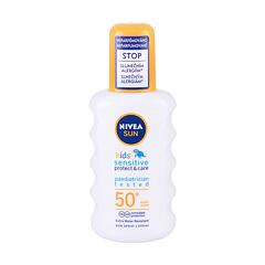 Zaščita pred soncem za telo Nivea Sun Kids Protect & Sensitive Sun Spray SPF50+ 200 ml