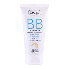 BB krema Ziaja BB Cream Oily and Mixed Skin SPF15 50 ml Natural poškodovana škatla