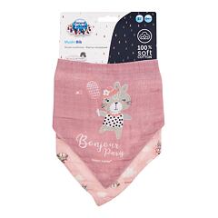 Slinček Canpol babies Bonjour Paris Muslin Bib Pink 2 kos