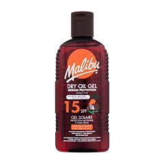 Zaščita pred soncem za telo Malibu Dry Oil Gel With Beta Carotene and Coconut Oil SPF15 200 ml