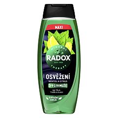 Gel za prhanje Radox Refreshment Menthol And Citrus 3-in-1 Shower Gel 450 ml