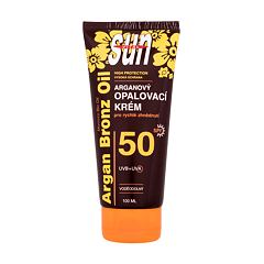 Zaščita pred soncem za telo Vivaco Sun Argan Bronz Oil Tanning Cream SPF50 100 ml