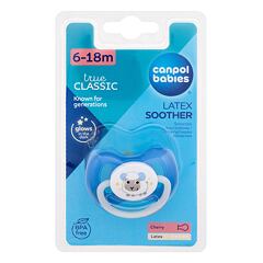 Duda Canpol babies Bunny & Company Latex Soother Blue 6-18m 1 kos