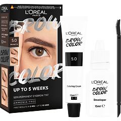 Barva za obrvi L'Oréal Paris Brow Color Semi-Permanent Eyebrow Tint 1 kos 5.0 Brunette