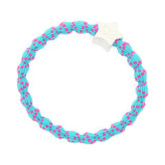 Elastika za lase By Eloise London Silver Star 1 kos Neon Pink on Neon Blue
