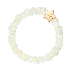 Elastika za lase By Eloise London Skinny Silk Scrunchie Gold Star 1 kos Cream