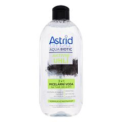 Micelarna vodica Astrid Aqua Biotic Active Charcoal 3in1 Micellar Water 400 ml