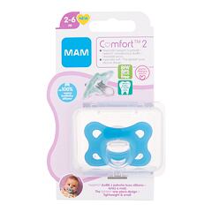 Duda MAM Comfort 2 Silicone Pacifier 2-6m Blue 1 kos